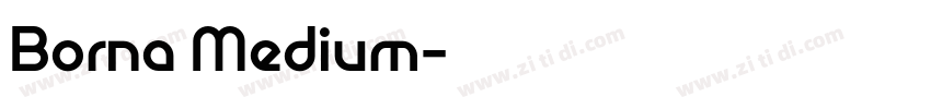 Borna Medium字体转换